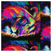 ライオン抽象芸術サーフェスパターン ファブリック (クローズアップ)