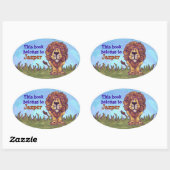 ライオン文房具 楕円形シール (シート)