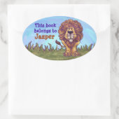 ライオン文房具 楕円形シール (バッグ)