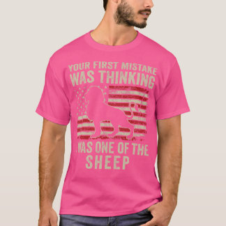 ライオン最初の間違考えるいは私が Tシャツ