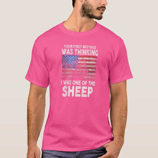 ライオン最初の間違考えるいは私が Tシャツ (正面)