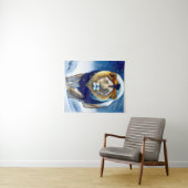 ライオン歩くインウィンタースノー タペストリー (インサイチュ(横))