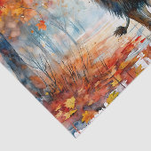 ライオン歩くイン秋の水彩 薄葉紙 (詳細)