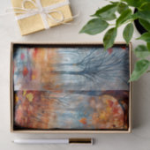 ライオン歩くイン秋の水彩 薄葉紙 (ギフト)