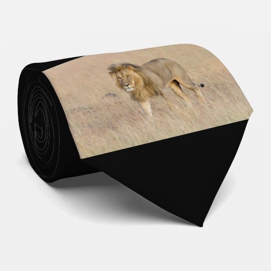 ライオン歩く ネクタイ (ロール)