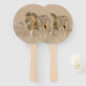 ライオン歩く ハンドファン (正面&裏面)