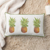 ライオン水彩茶色のボーホフレーム枕 ランバークッション (ブランケット)