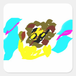 ライオン波アート スクエアシール