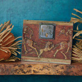 ライオン狩り、ビザンチン棺からのプラーク、第11日 フォトプラーク (側面)