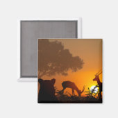 ライオン狩り マグネット (正面/裏面)