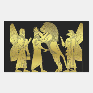 ライオン狩り 長方形シール