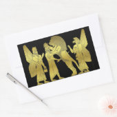 ライオン狩り 長方形シール (封筒)