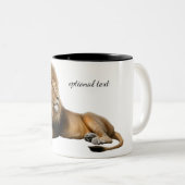 ライオン王の獣のマグカップ ツートーンマグカップ (正面右)