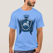 ライオン王室のの青いクレースト Tシャツ (正面)