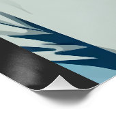 ライオン着用フード付きスウェットシャツおもしろいクール動物キャラクター ポスター (コーナー)