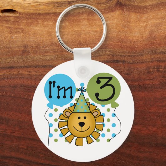 ライオン第3回誕生日Tシャツとギフト キーホルダー (正面)