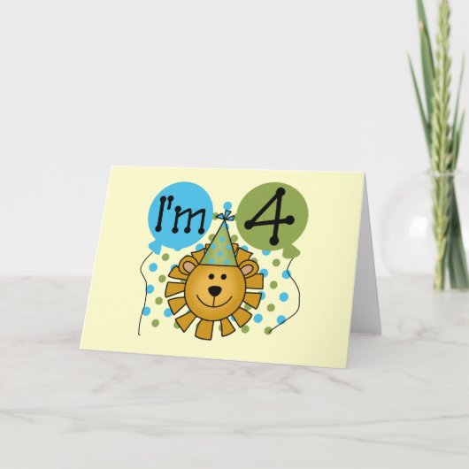 ライオン第4回誕生日Tシャツとギフト カード (正面)