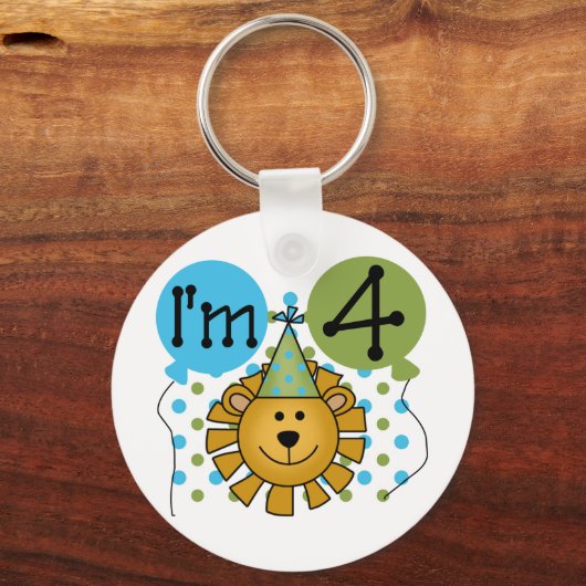 ライオン第4回誕生日Tシャツとギフト キーホルダー (正面)