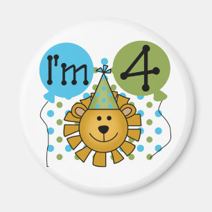 ライオン第4回誕生日Tシャツとギフト マグネット