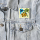 ライオン第4回誕生日Tシャツとギフト 缶バッジ (インサイチュ)