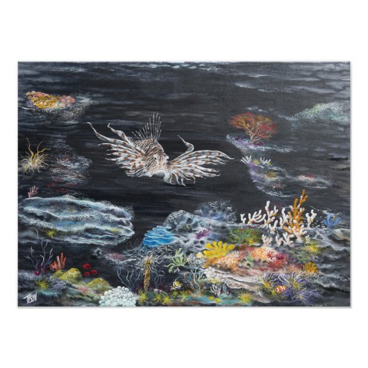 ライオン絵画の魚 フォトプリント            (正面)