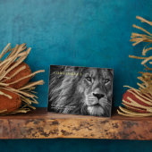 ライオン自信引用文 感動的 フォトプラーク (側面)