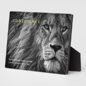 ライオン自信引用文 感動的 フォトプラーク (側面)