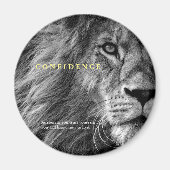 ライオン自信引用文 感動的 マグネット (正面)