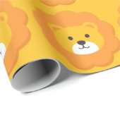 ライオン誕生日キッズアート ラッピングペーパー (ロールコーナー)