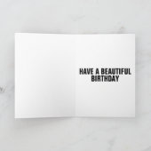 ライオン誕生日グリーティングカード カード (内部)