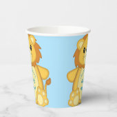 ライオン赤ちゃんシャワーブルー 紙コップ (左)