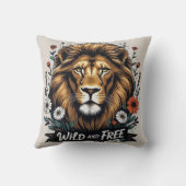ライオン野生とフリー(2) クッション (裏面)