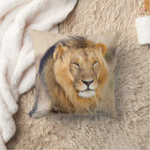 ライオン野生動物写真サファリ動物 クッション (ブランケット)