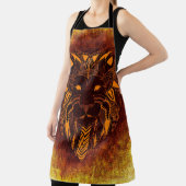 ライオン野生動物抽象芸術 エプロン (インサイチュ)