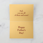 ライオン野生動物芸術の父の頭字語の父の日 カード (内部)