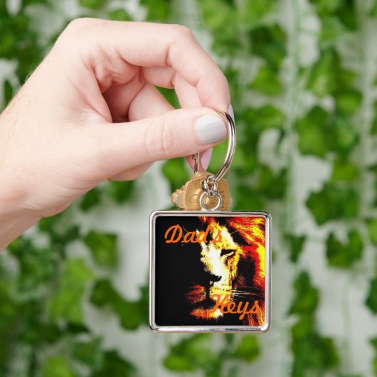 ライオン野生生物写真オリジナル大きな猫デザイン キーホルダー (手)