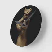 ライオン頭の鬼の小像、メソポタミア、c.5 ラウンド壁時計 (傾斜)