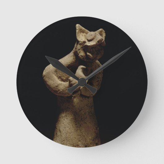 ライオン頭の鬼の小像、メソポタミア、c.5 ラウンド壁時計 (正面)