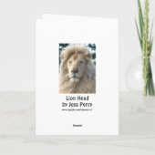 ライオン頭パパ誕生日カード カード (裏面)