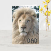 ライオン頭パパ誕生日カード カード (黄色い花)