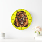 ライオン頭 ラージ壁時計 (ホーム)