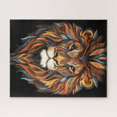 ライオン顔とマネ ジグソーパズル (横)