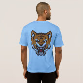 ライオン顔の雄大な顔Tシャツ Tシャツ (裏面フル)