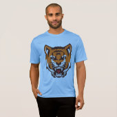 ライオン顔の雄大な顔Tシャツ Tシャツ (正面フル)