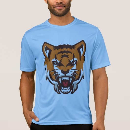 ライオン顔の雄大な顔Tシャツ Tシャツ (正面)