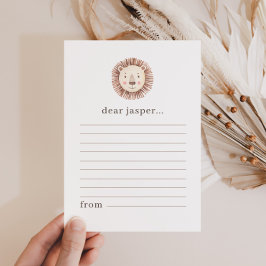 ライオン顔タイムカプセルノートカード シーズンカード