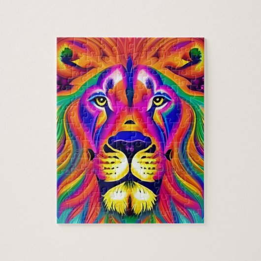 ライオン顔パズル ジグソーパズル (縦)