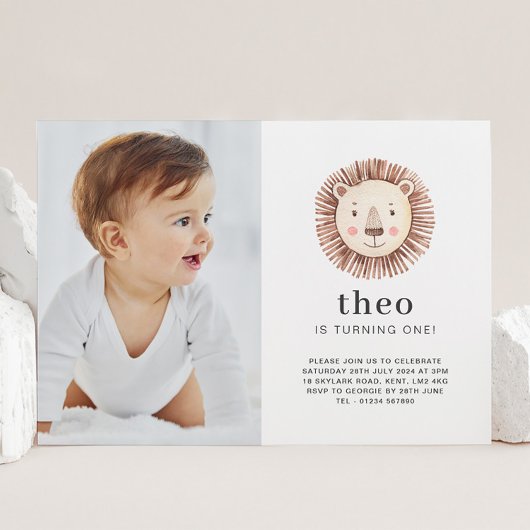 ライオン顔フォト招待状 招待状