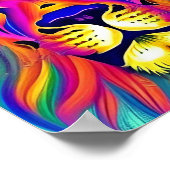 ライオン顔ポスター ポスター (角)