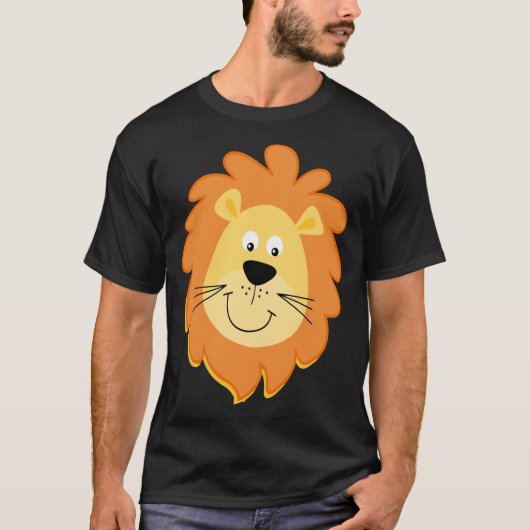 ライオン顔動物愛好家 Tシャツ (正面)